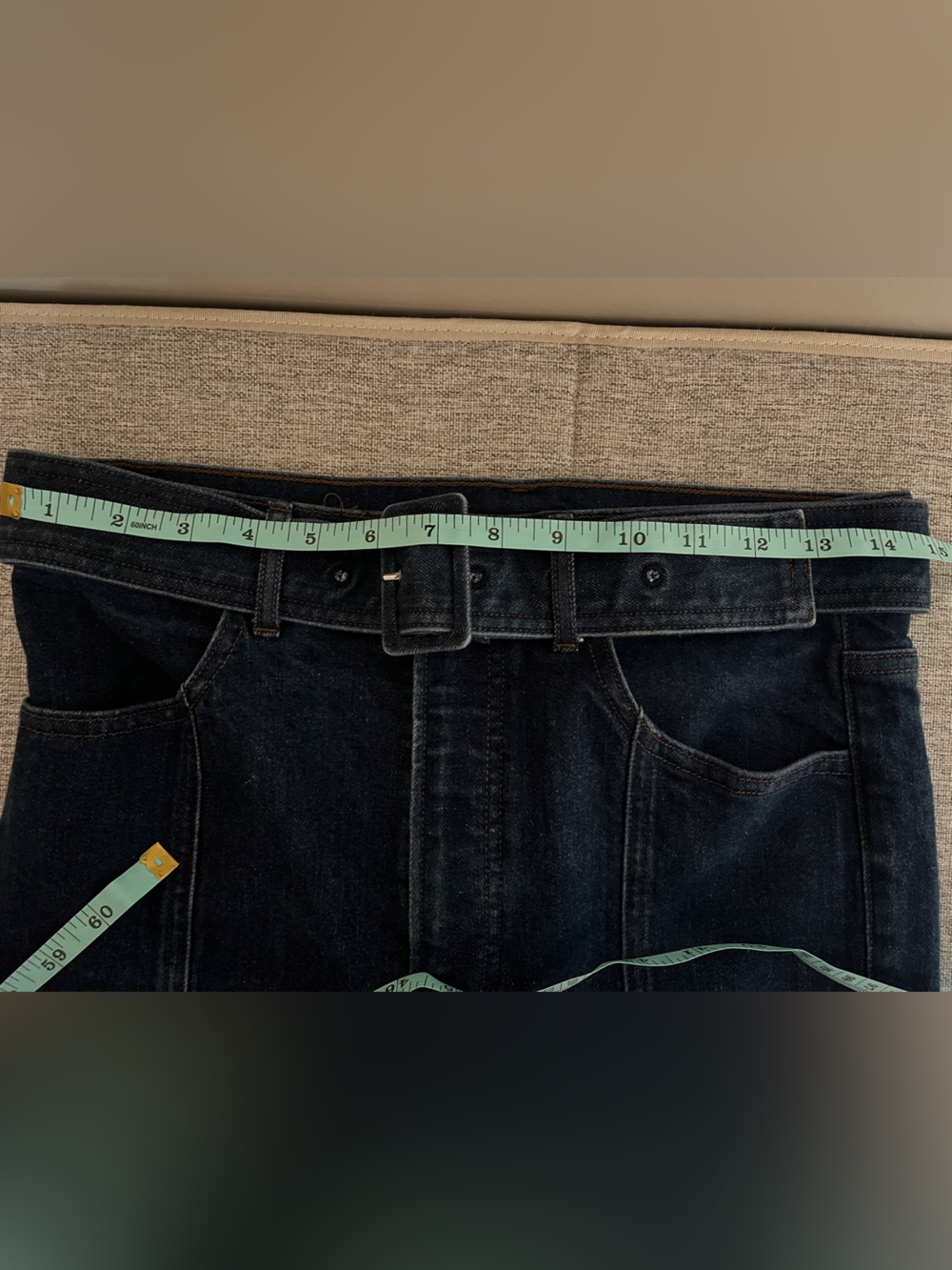 Express Women's Flare Jeans in Dark Blue Denim - Picture 6 of 7